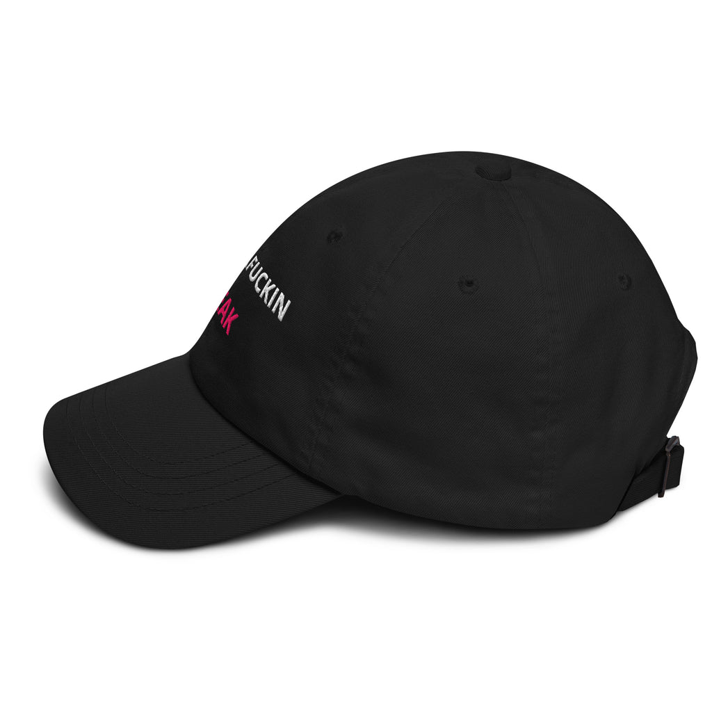 Black Muthafuckin Freak embroidered cap, left-side view