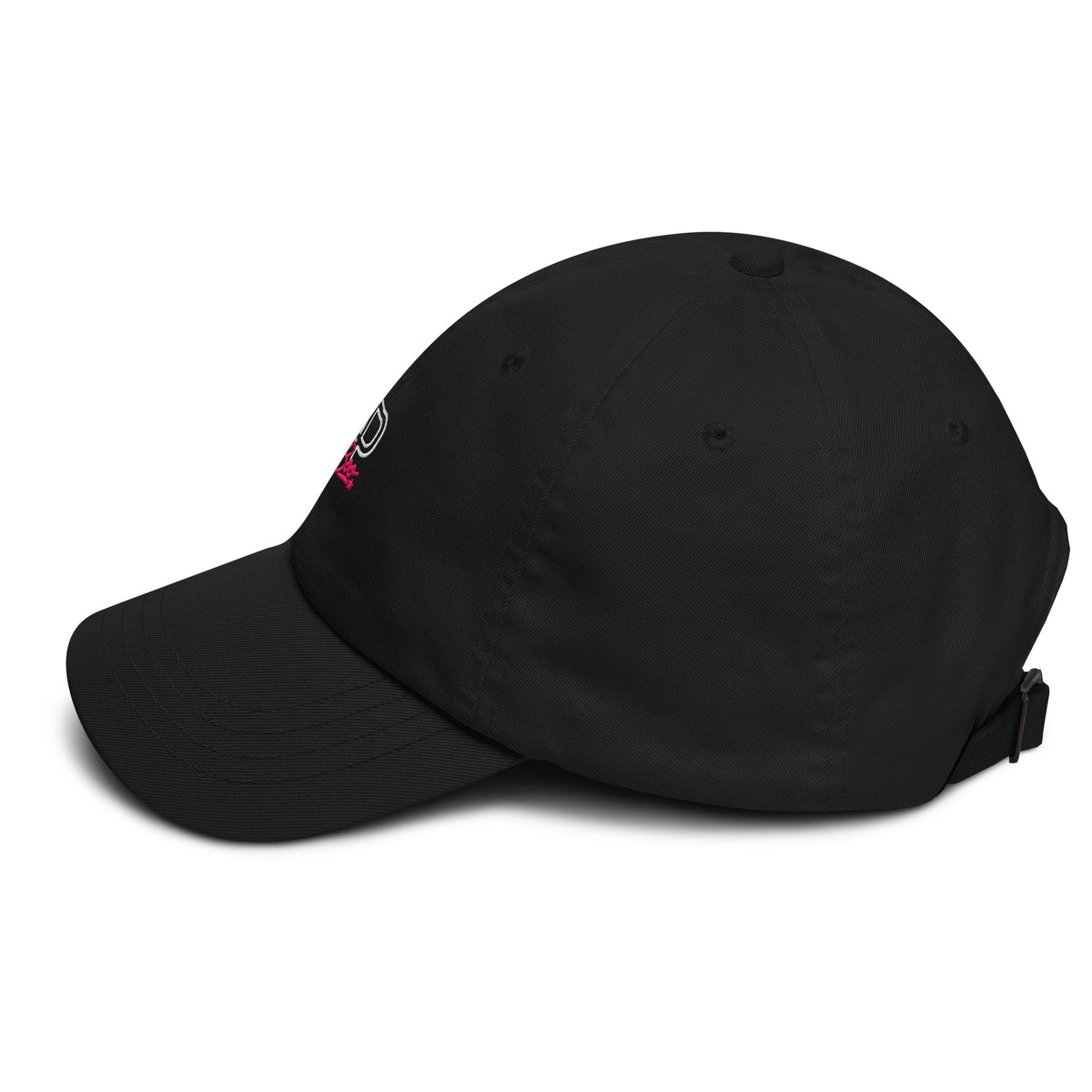 Black APBoo embroidered cap, left-side view